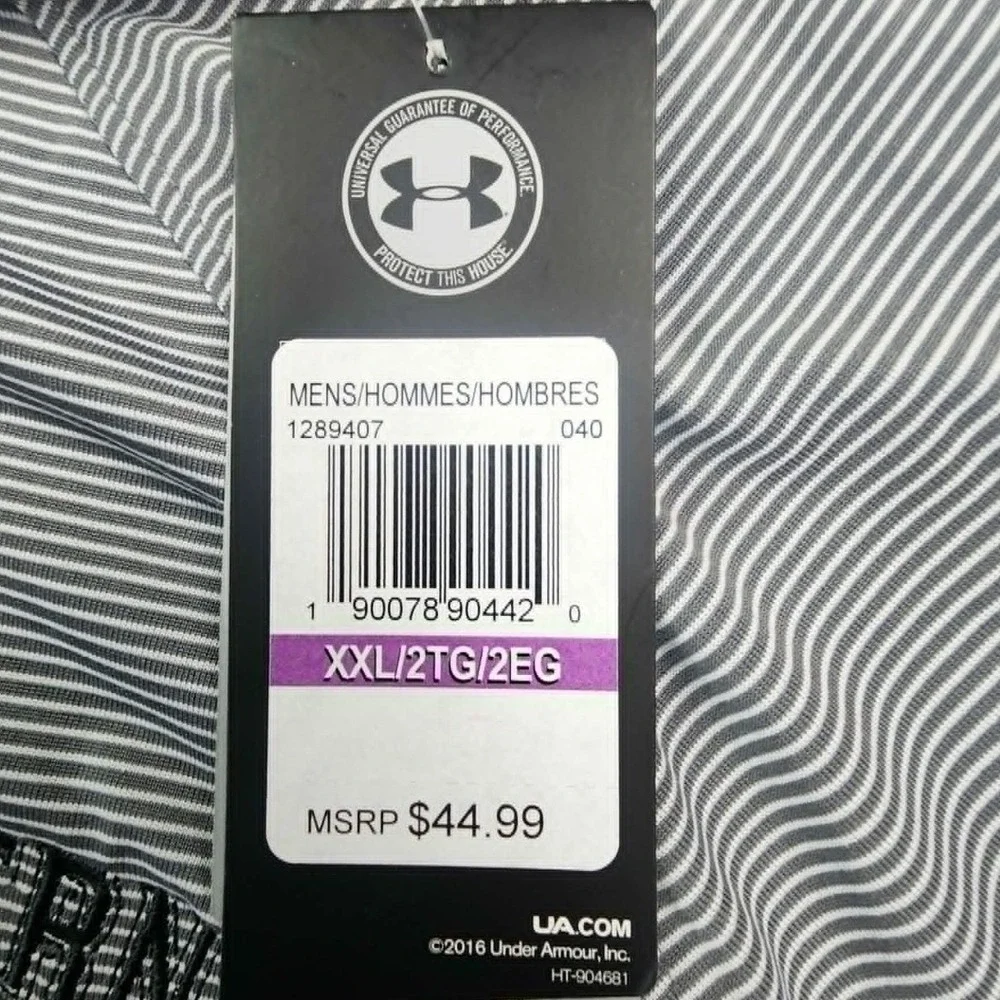 Under Armour Southern Comfort HeatGear Gray Striped Mens 2XL Pullover 1/4 Zip UA